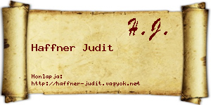 Haffner Judit névjegykártya